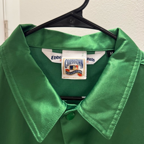 Oakland A’s Ebbets Field Flannels Green Cooperstown Jacket - Picture 3 of 7